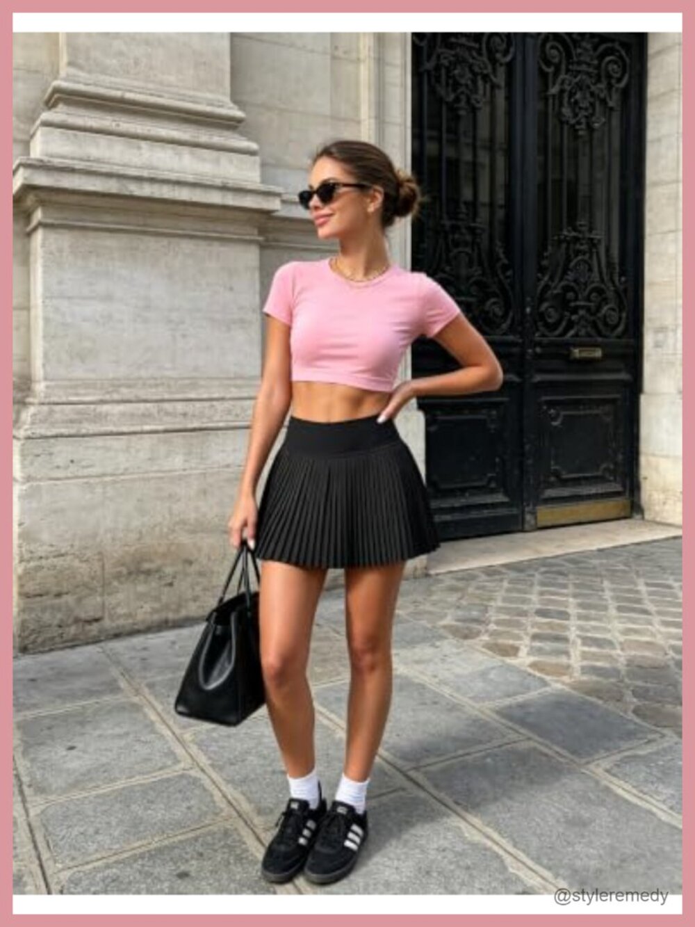 Pleated Tennis Skort for Women Mini A-Line Skirt with Pockets and Built-in - Picture 2 of 6